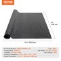 VEVOR Diamond Plate Rubberen Vloerrol, 3 mm x 4 ft x 10 ft Garage Vloermat, SBR Rubberen Garage Vloerrol, Diamond Plate Rubberen Mat voor Onder Auto's, Garage, Industrieel, Sportschool, Zwart