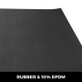 3.6x10.2ft 9.5mm rubberen mat op maat gesneden vloermat Trainingsmat Zwart Duurzaam
