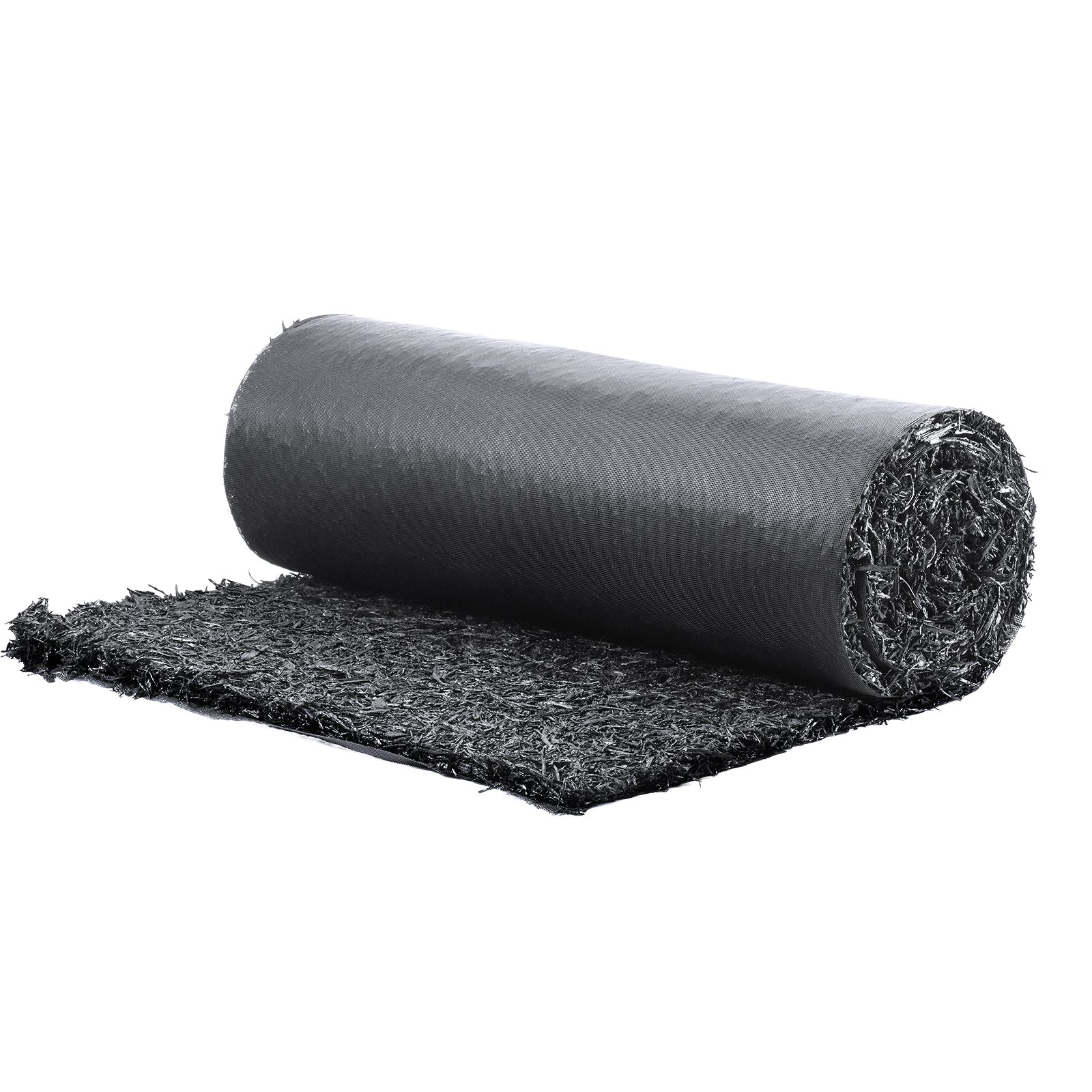 VEVOR Rubber Mulch for Landscaping, Recycled Rubber Mulch Mat 96 x 22 in, Permanent Rubber Pathway, Natural-Looking Black Mulch Garden Edging Border for Plants, Vegetables & Flower Garden Barrier