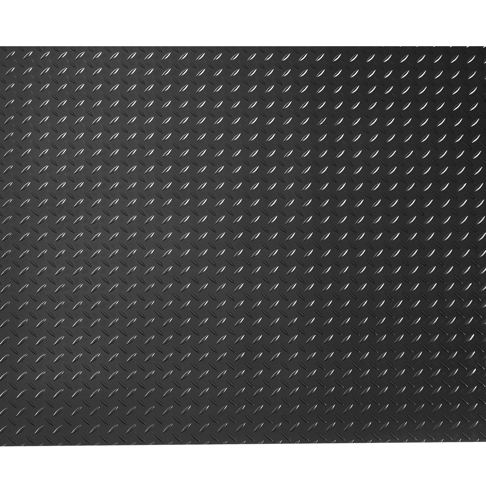 VEVOR Garage Floor Roll, 1.22 x 6.1 m Garage Flooring Mat, 3 mm Thickened Rubber Diamond Plate Floor Protector Mat, Non-Slip, Wear-resist, Waterproof, Easy to Clean for Warehouse, Gyms, Trailer, Black