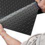 VEVOR rubberen mat, 1219,2 x 7620 mm, garagevloermat, 3 mm dikke rubberen loper, vloerbeschermingsmat, antislipmat, mat met noppen, gemakkelijk schoon te maken, voor magazijnen, sportscholen, trailers, zwart
