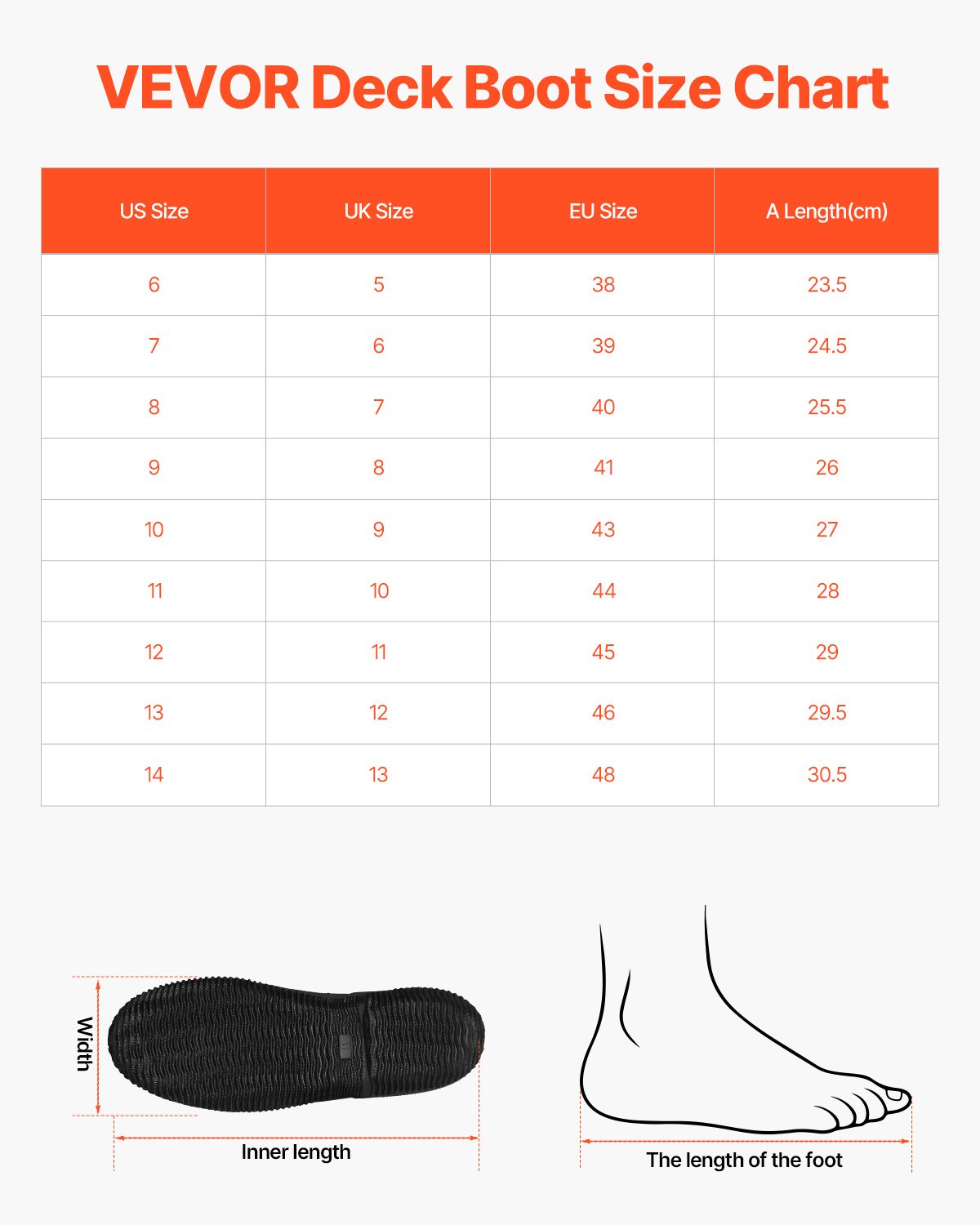 VEVOR Women's Deck Boots, Waterproof Fishing Rain Boots, Anti-Slip Ankle Rubber Boots, Gardening Insulated Mud Boots, Neoprene Rubber, Lightweight & Durable, for Manufacturing, Farming, Size 11 US