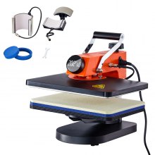 VEVOR 5-in-1 hittepers, 12 x 15 inch, snelle verwarming, 360° draaibare digitale sublimatietransfer, T-shirt vinyl transferprinter voor banners, canvas tassen, shirts, kussens, mokken