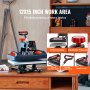 11-in-1 hittepers, 12 x 15 inch multifunctionele clamshellprinter, digitale dubbele buis hittepers transfermachine, wegklapbare sublimatiemachine voor T-shirts, hoeden, petten, mokken, borden, pennen, schoenen, zwart
