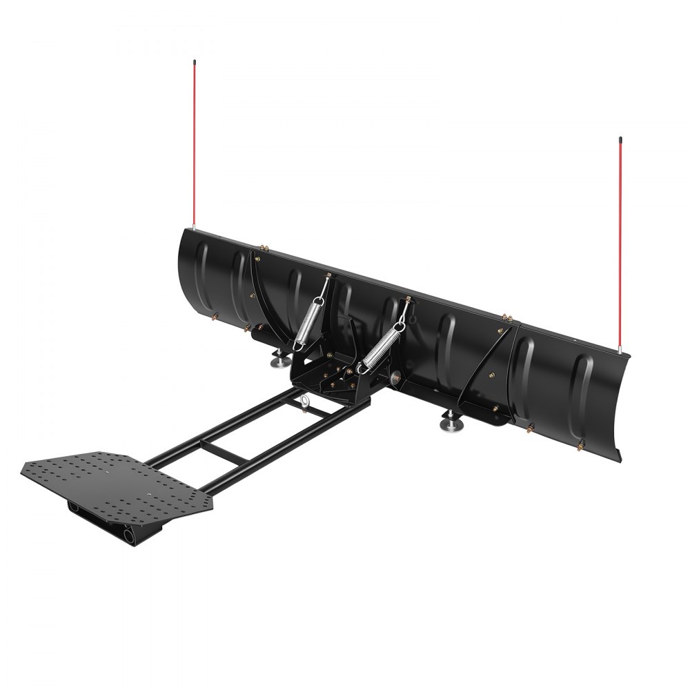 VEVOR Quad Sneeuwploeg 1092 & 1800 mm, ATV-sneeuwploeg met 3 montagemogelijkheden, geschikt voor de meeste ATV's en UTV's voor sneeuwruimen, ploegblad van koolstofstaal, in hoogte en links/rechts verstelbaar, zwart
