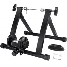 VEVOR Fietstrainerstandaard, magnetische stationaire fietsstandaard voor 26-29 inch wielen, geluidsarme motor, draagbare opvouwbare fietstrainer voor indoorfietsoefeningen