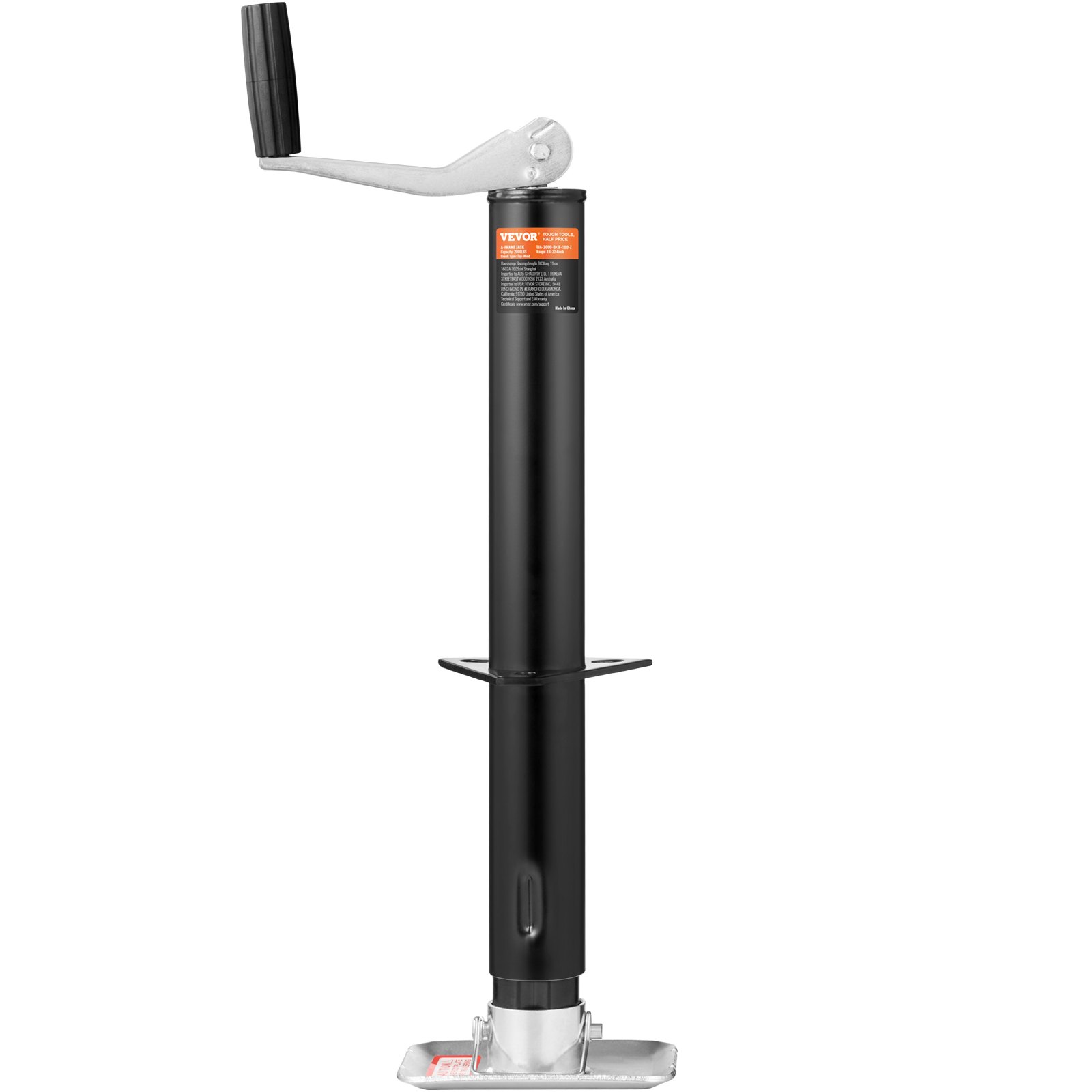 VEVOR Trailer Jack A Frame Bolt on Trailer Tongue Jack 2000 lb Height Adjustable