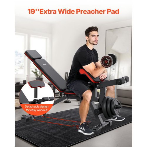 Gewicht Bankdrukken (544 kg Laadvermogen) voor Full Body Workout, Verstelbare Sit-up Bank voor Krachttraining in de Home Gym, Vlakke Bank met Snel Opvouwen en Snelle Verstelling | NL Gewicht Bankdrukken (544 kg Laadvermogen) voor Full Body Workout, Verstelbare Sit-up Bank voor Krachttraining in de Home Gym, Vlakke Bank met Snel Opvouwen en Snelle Verstelling | NL