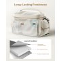 VEVOR Breast Pump Bag, Breast Feeding Bag with Waterproof Mat, Fits for S1/S2, Pumping Accessories & Breastmilk Storage, Portable Pump Carrying Case for Work, Travel and Family Use, Beige
