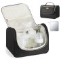 VEVOR Wearable Breast Pump Bag, Breast Feeding Bag with Waterproof Mat, Fits for M5/M6, Pumping Accessories & Breastmilk Storage, Portable Pump Carrying Case for Work, Travel & Family Use, Black