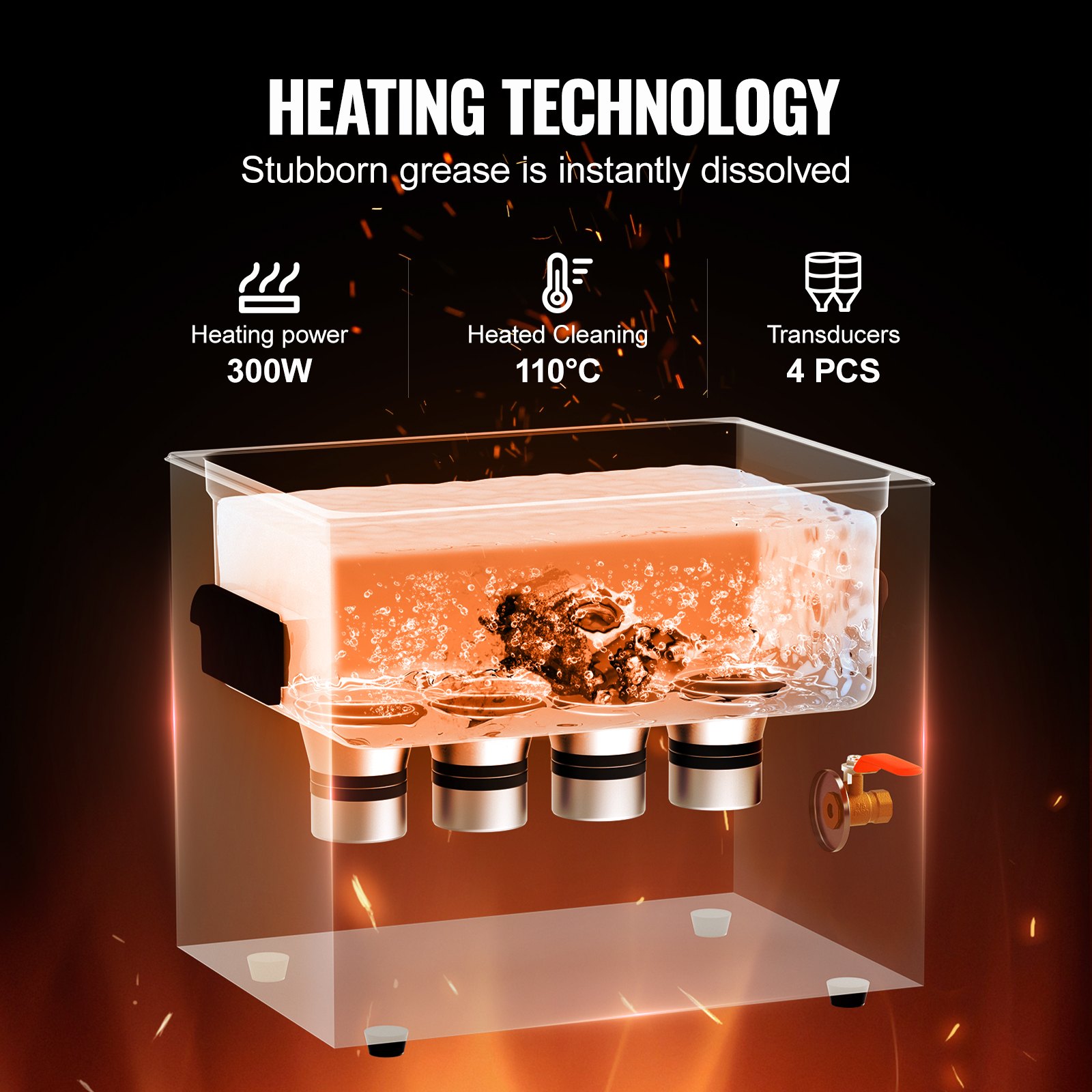 VEVOR 10L ultrasoonreiniger met verwarmingstimer en mand, professionele digitale sonische cavitatiemachine, 240W reinigingsmachine voor laboratoriumgereedschappen, metalen onderdelen, carburateurs, messing, auto-onderdelen en motoronderdelen.