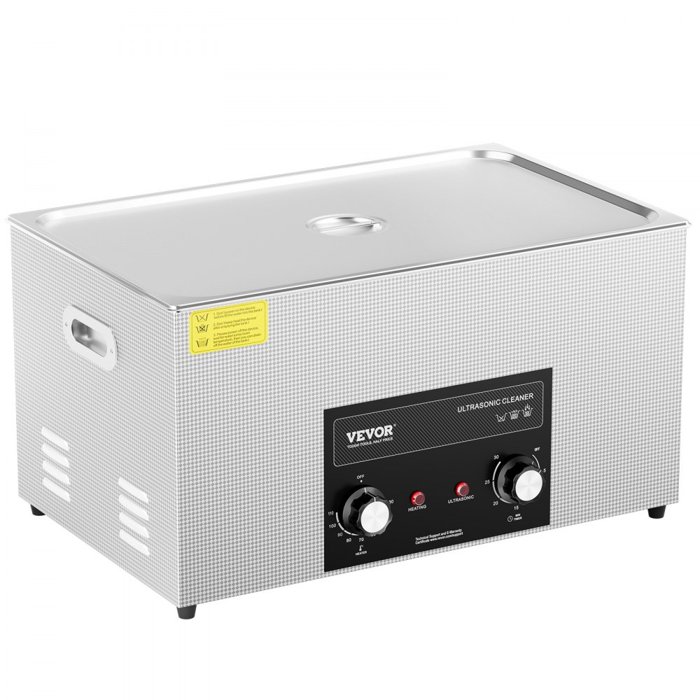 VEVOR 22L Ultrasoonreiniger met verwarmingstimer en mand Professionele digitale sonische cavitatiemachine, 480W Reinigingsmachine voor laboratoriumgereedschappen Metalen onderdelen Carburateur Messing Auto-onderdelen Motoronderdelen