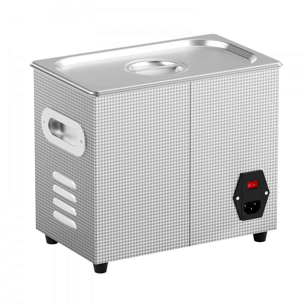 VEVOR 3L Ultrasoonreiniger met verwarmingstimer en mand Professionele digitale sonische cavitatiemachine, 120W Reinigingsmachine voor horloge-instrumenten Brillen Munten Metalen onderdelen Gereedschap Zilver