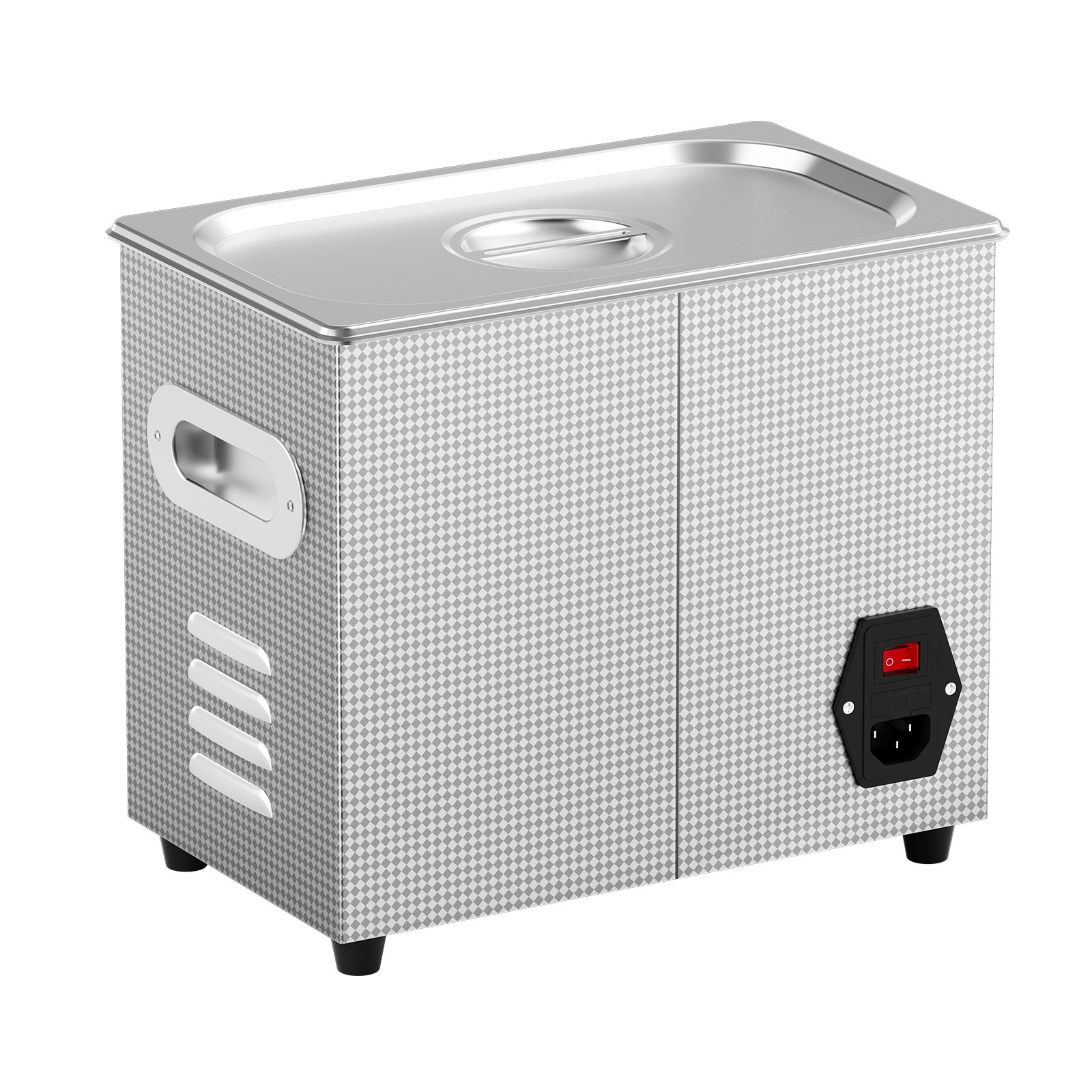 VEVOR 3L Ultrasoonreiniger met verwarmingstimer en mand Professionele digitale sonische cavitatiemachine, 120W Reinigingsmachine voor horloge-instrumenten Brillen Munten Metalen onderdelen Gereedschap Zilver