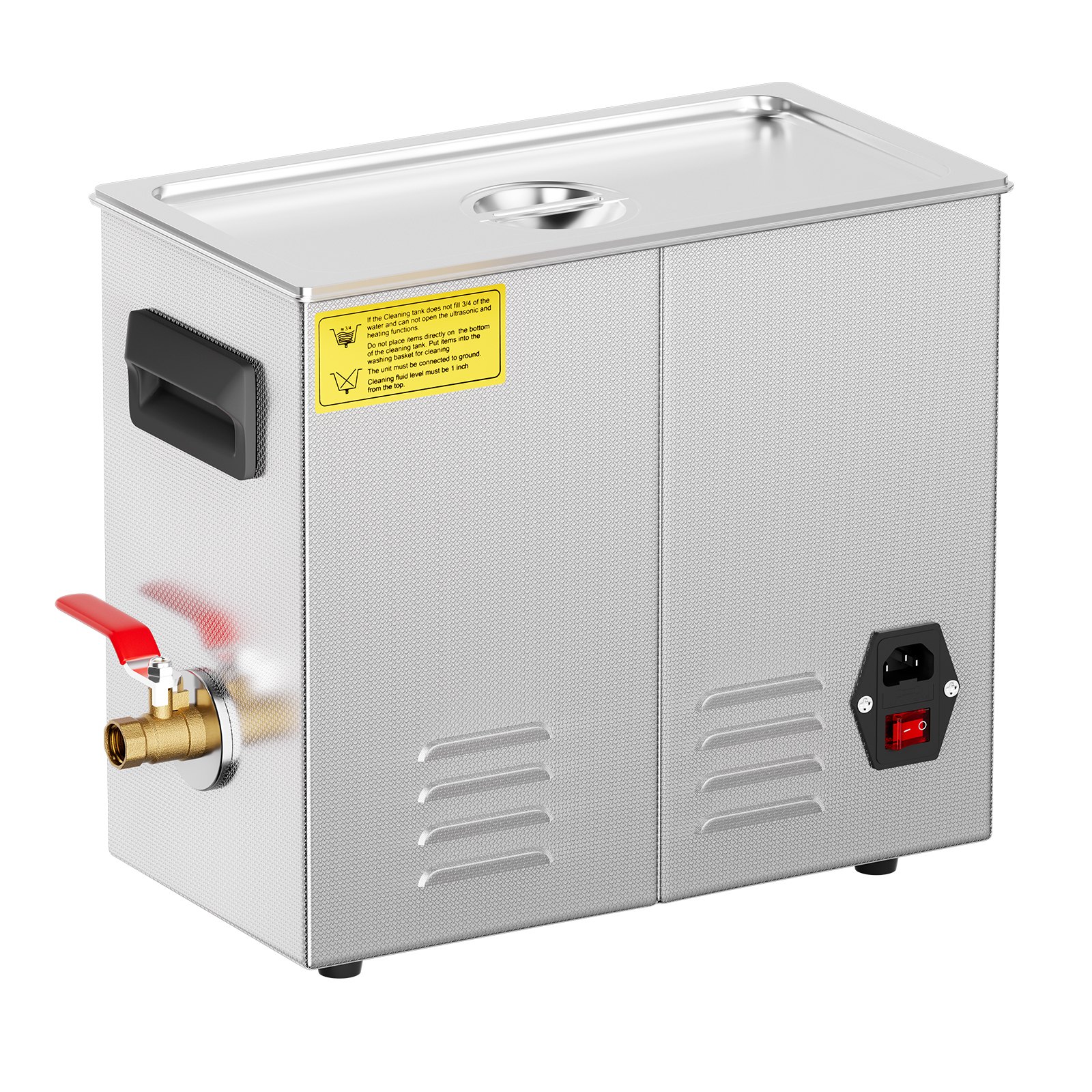 VEVOR Ultrasoonreiniger met verwarmingstimer en mand 6 L Professionele digitale sonische cavitatiemachine, 180 W Reinigingsmachine voor horloge-instrumenten Brillen Munten Metalen onderdelen Gereedschap