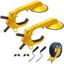 VEVOR Wheel Lock Car Claw Pack of 2 Tire Lock Suitable for 160-380 mm Wheel Diameter Anti-Theft Trailer Wheel Claw with 30 cm Suction Cup Parking Claw for Cars, Trucks, SUVs, Campers, Boats Yellow