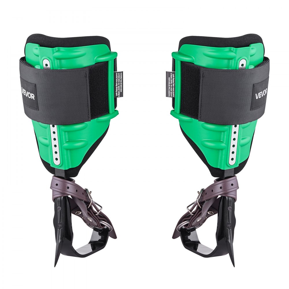 VEVOR klimspikes, klimuitrusting met riemen en klimspikes, draagvermogen 159 kg, in hoogte verstelbaar van 39,1 tot 47 cm, stalen klimspikes, boomverzorgingsuitrusting voor fruitoogst en jacht, groen