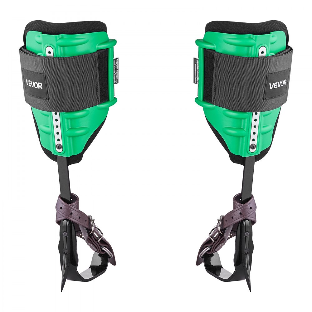 VEVOR klimspikes, klimuitrusting met riemen en klimspikes, draagvermogen 159 kg, in hoogte verstelbaar van 39,1 tot 47 cm, stalen klimspikes, boomverzorgingsuitrusting voor fruitoogst en jacht, groen