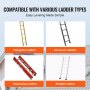 VEVOR Ladder Leveler, 380 lbs laadvermogen PP Ladder Leveling Tool, Stijgkegel, Trapladder Stabilisator met Opslag, Gebruiksvriendelijk Stabiel Platform voor Alle Oppervlakken, Uitschuifbare Ladder Accessoire voor Oneffen Vloeren