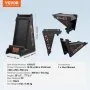VEVOR Ladder Levler, 380lbs Load PP Ladder Leveling Tool, Pitch Hopper, Stair Ladder Stabilizer with Storage, Easy to Use Stable Platform for All Surfaces,Extension Ladder Accessory for Uneven Ground