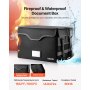 VEVOR Brandwerende documentenbox Documententas, 1000 °C warmte-isolerend, waterdichte documentenopbergbox met slot, draagbare aktetas voor paspoorten, belangrijke documenten en dossiers, zwart