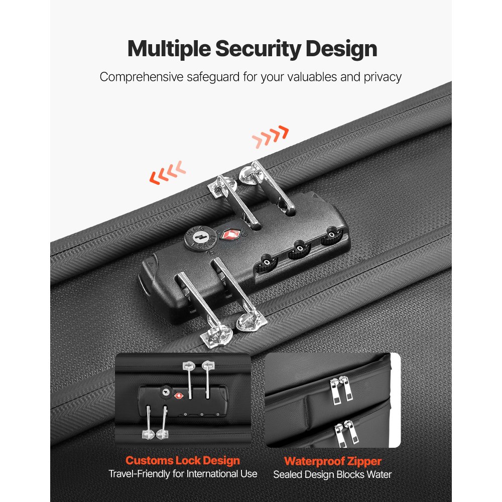 VEVOR Fireproof Document Box, 1832 ℉ Heat Insulated Fireproof & Waterproof Box with Lock, Portable Two-Layer File Storage Organizer Home Office Travel Use, for Passports, Important Documents, Files