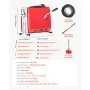 VEVOR elektrische pijpreinigingsmachine, 500 W, 1400 tpm, afvoerontstopper, 20 m x 16 mm & 5 m x 9,5 mm veerkabel, 0,4 m x 16 mm flexibele veer & 8 snijbladen, voor leidingen met een diameter van 50–110 mm