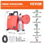 VEVOR 250W pijpreinigingsmachine pijpreinigingsapparaat 20mx15,8mm/4,6mx9,5mm