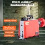 VEVOR 250W pijpreinigingsmachine, 20m x 15,8mm / 4,6m x 9,5mm stalen kabels voor leidingen van 4-10 cm, met 7 snelwisselbare pijpsnijders voor woningen, kantoren en openbare ruimtes.