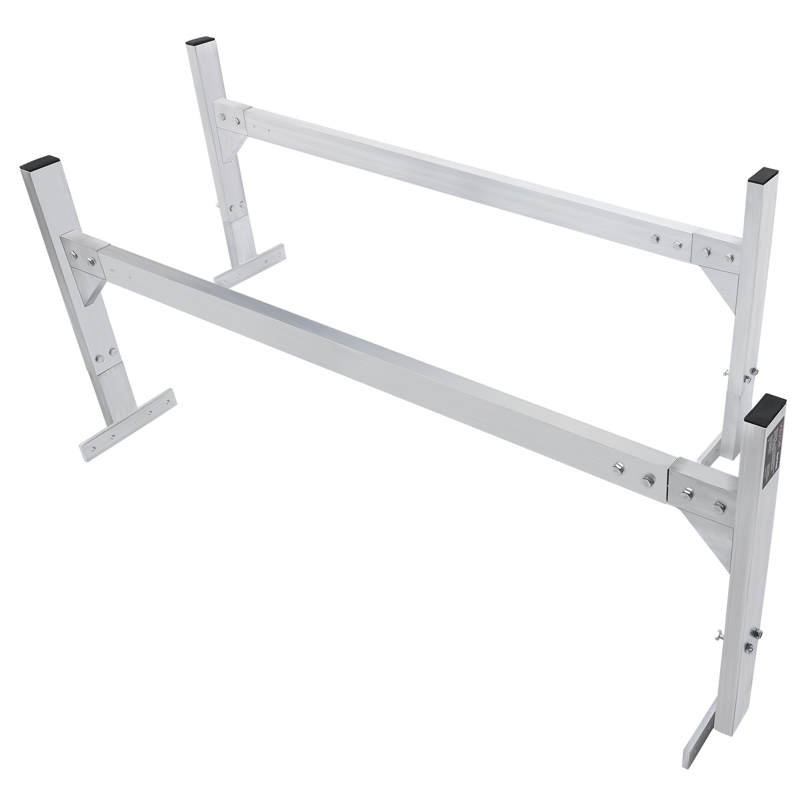 VEVOR Dakladderrek Railingrek 2-pack 300-2060 mm Lengte Verstelbare vrachtwagenrek 150-230 mm Hoogte, 181 kg Laadvermogen Vrachtwagenbagagerekken Aluminiumlegering tegen roest, corrosie Dakrek
