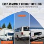 easy assembly VEVOR van roof ladder rack for ford e-series, express chevrolet, gmc savana, iveco van.