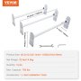 VEVOR Dakladder Rek Railing Rek 3-Pack 1020-1900 mm Lengte Verstelbare Vrachtwagen Rek Dakdrager, 340 kg Laadvermogen Vrachtwagen Bagagedrager Aluminiumlegering Tegen Roest, Corrosie Dakdrager