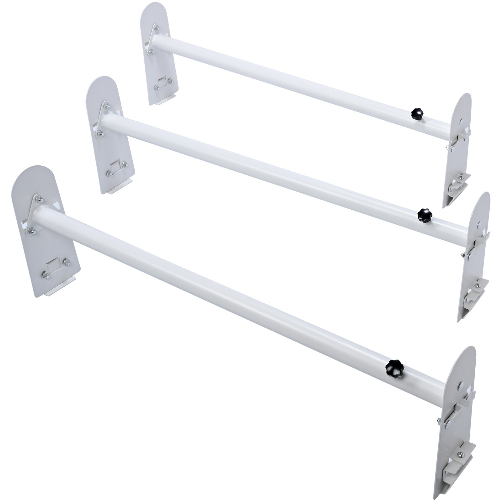 VEVOR Dakladder Rek Railing Rek 3-Pack 1020-1900 mm Lengte Verstelbare Vrachtwagen Rek Dakdrager, 340 kg Laadvermogen Vrachtwagen Bagagedrager Aluminiumlegering Tegen Roest, Corrosie Dakdrager