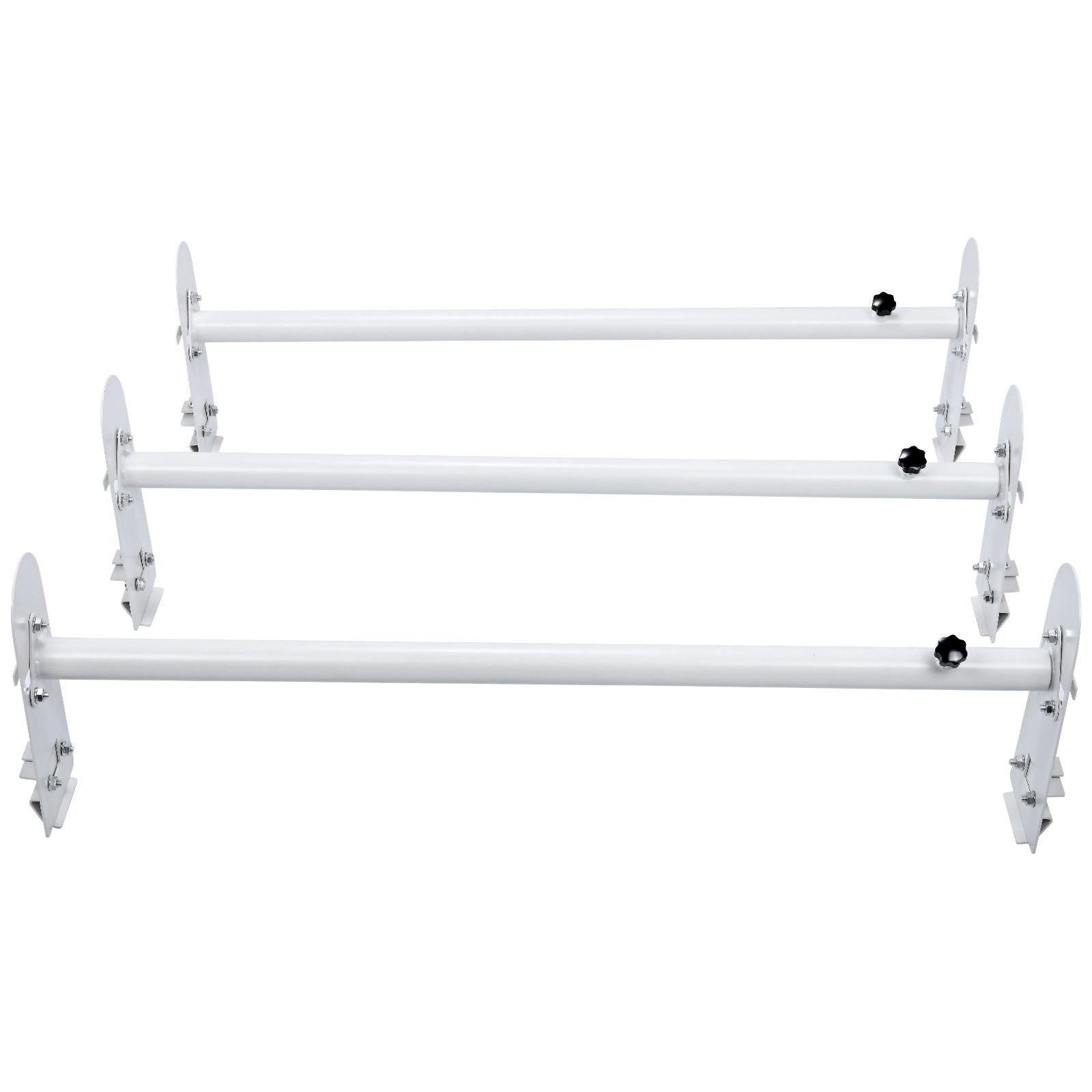 VEVOR Dakladder Rek Railing Rek 3-Pack 1020-1900 mm Lengte Verstelbare Vrachtwagen Rek Dakdrager, 340 kg Laadvermogen Vrachtwagen Bagagedrager Aluminiumlegering Tegen Roest, Corrosie Dakdrager