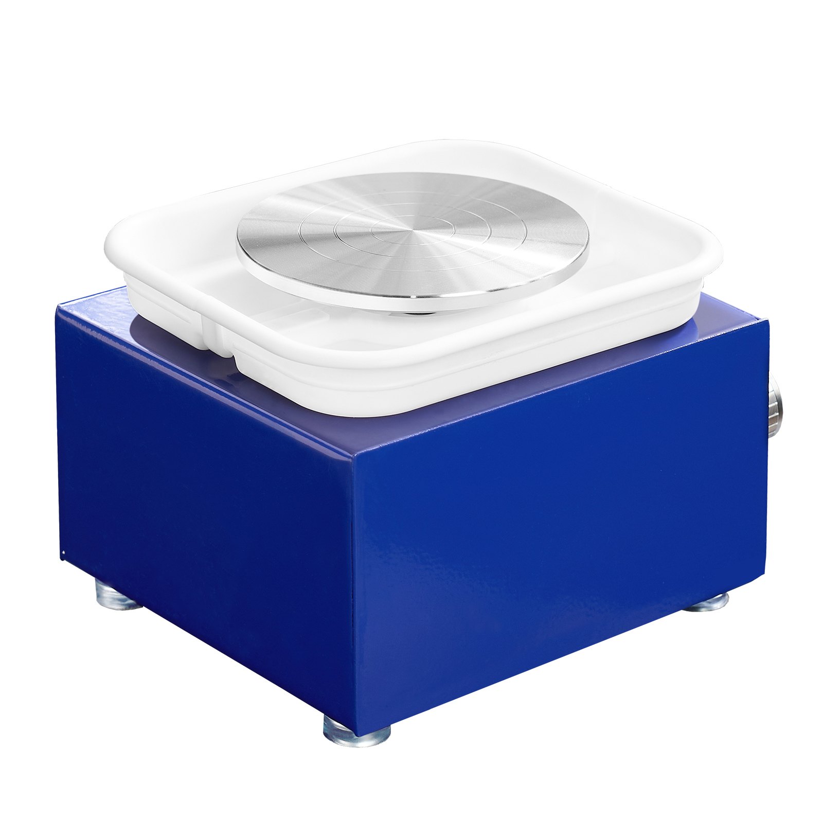 VEVOR Pottenbakkersschijf Keramische Draaischijfmachine 30W, Blauwe Elektrische Pottenbakkersschijfmachine 10cm 300RPM Pottenbakkersschijfmachine, Vormmachine met Schort, Geschikt voor Beginners, Geïnteresseerden, enz.