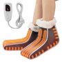 VEVOR Split Elektrische Voetenwarmer, Dubbelzijdig Verwarmingskussen voor Voeten, 6-standen Verwarmde Pantoffels Voetenwarmer met Timer en Automatische Uitschakeling, Zachte Flanellen Verwarmde Laarzen, Wasbaar, Warm Cadeau voor Vrouwen Mannen