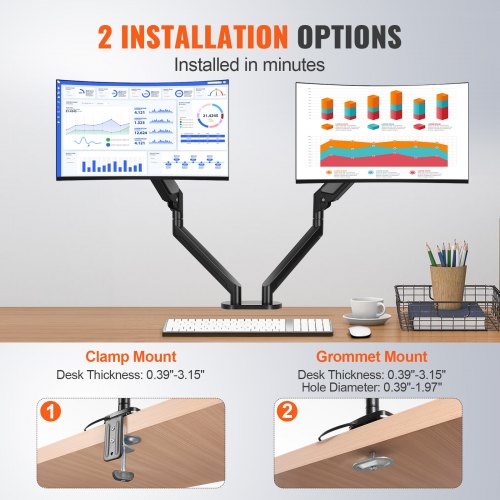 Monitorsteun 2 monitoren boven elkaar voor 17-35 inch schermen, max. 12 kg, schermsteun 2 monitoren in hoogte verstelbaar, 2 bevestigingsopties/VESA 75/ 100, WORLDLIFT Monitorsteun 2 monitoren boven elkaar voor 17-35 inch schermen, max. 12 kg, schermsteun 2 monitoren in hoogte verstelbaar, 2 bevestigingsopties/VESA 75/ 100, WORLDLIFT