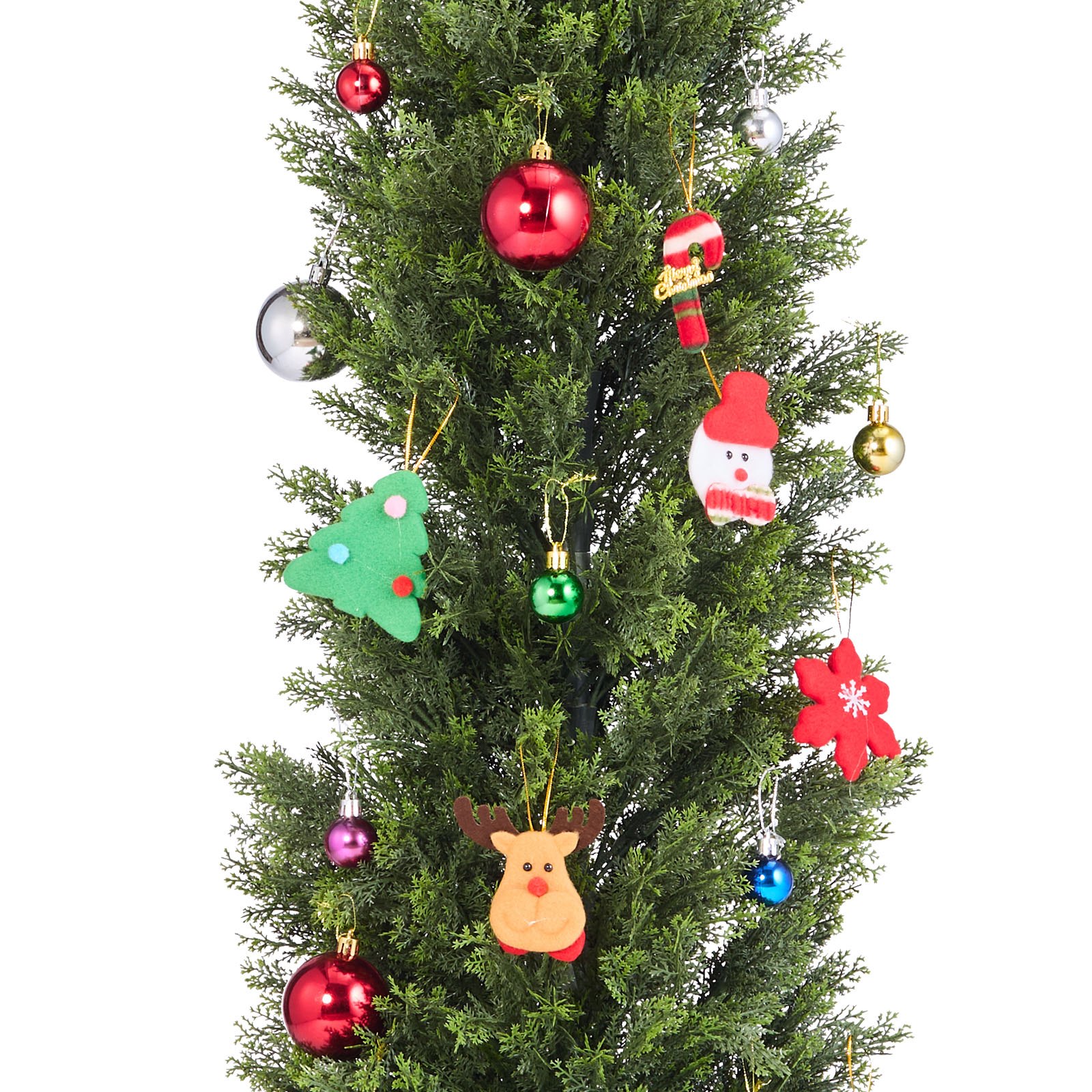 VEVOR Artificial Topiary Cedar Trees, 2 Set 1524mm Faux Pine Shrubs Plants, Fake Silk Tree Look Real, Easy Assembly for Decor Front Porch Outdoor Patio Garden Balcony Backyard Indoor Office