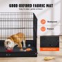 VEVOR Dog Playpen, 4 Pcs 24 x 36 in Panels Foldable Metal Pet Exercise Pen, Dog Fence Indoor and Outdoor Pen with Door and 600D Oxford Fabric Bottom Pad, for Dogs, Cats and Other Small Animals