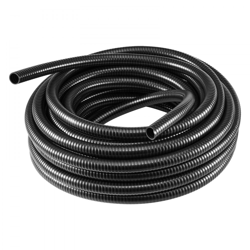 VEVOR Zuigslang 1 inch x 25 m PVC waterzuigslang voor zwembadpompen, irrigatie, waterafvoer, 72,5 psi, zonder voorgemonteerde koppelingen, weerbestendig en scheurbestendig, incl. slangklemmen