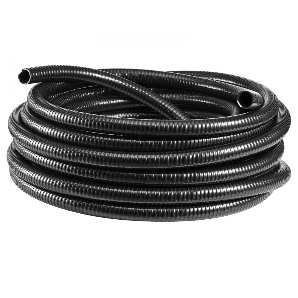 VEVOR Zuigslang 1 inch x 25 m PVC waterzuigslang voor zwembadpompen, irrigatie, waterafvoer, 72,5 psi, zonder voorgemonteerde koppelingen, weerbestendig en scheurbestendig, incl. slangklemmen