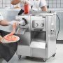 VEVOR Commerciële Elektrische Vleesmolen (6,35 kg/min), Worstvuller met Mes & Maalplaat (5 mm), Worstmaker, Roestvrijstalen Vleesmolenbehuizing voor Snijden, Raspen en Dobbelstenen
