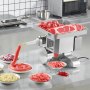 VEVOR Meat Grinder, 11 Lbs/Min Electric Meat Grinder, Slicer, Sausage Stuffer with Blade, Grinding Plate, Sausage Maker, Stainless Steel Commercial Meat Mincer for Slice Shred Dice, Restaurant Butcher