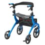 VEVOR Folding Rollator Walker for Seniors and Adults, Lightweight Aluminum Rolling Walker with Seat and Adjustable Handle, 4-Wheel Outdoor Mobility Walker with Spacious Storage Bag, 300LBS Capacity
