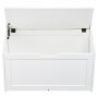 VEVOR Wooden Toy Chest for Kids, Toddler Toy Storage Box with Flip-Top Lid and Safety Hinge, 32.68 x 17.91 x 24.02" Large Kids Storage Bench for Playroom, Bedroom, Living Room or Entryway, White