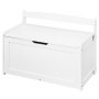 VEVOR Wooden Toy Chest for Kids, Toddler Toy Storage Box with Flip-Top Lid and Safety Hinge, 32.68 x 17.91 x 24.02" Large Kids Storage Bench for Playroom, Bedroom, Living Room or Entryway, White