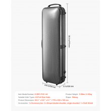 VEVOR 4/4 Vioolkoffer Vioolkoffer Box Case Vioolkoffer Reistas