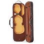 VEVOR 4/4 vioolkoffer van normaal formaat, ingebouwde hygrometer, vioolkoffer, reistas, met zachte voering, schouderbanden, krasbestendig, professionele langwerpige vorm, voor viool, zwart