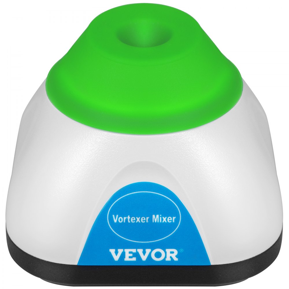 VEVOR Vortex Mixer 3000 RPM Mini Vortex Mixer Shaker Groene Lab Vortex Mixer Gemaakt van PC-kunststof en Siliconen met 4 W Motor Vier Antislipvoetjes Ideaal voor Laboratoria Scholen en Thuisgebruik