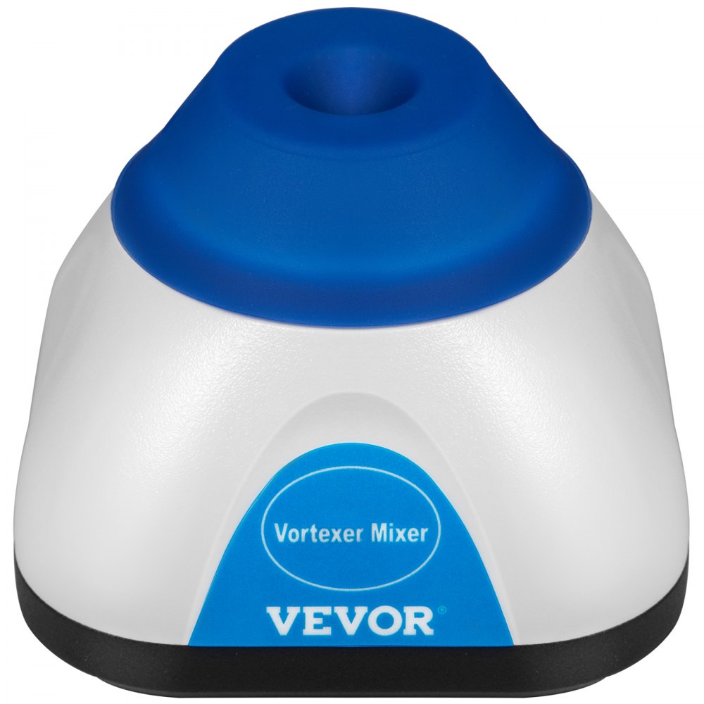 VEVOR Vortex Mixer Blauwe Mini Vortex Mixer Shaker 50 ml Max. Mengcapaciteit Lab Vortex Mixer van PC-kunststof en Siliconen met 4 W Motor Vier Antislipvoetjes voor Laboratoria Scholen en Thuisgebruik